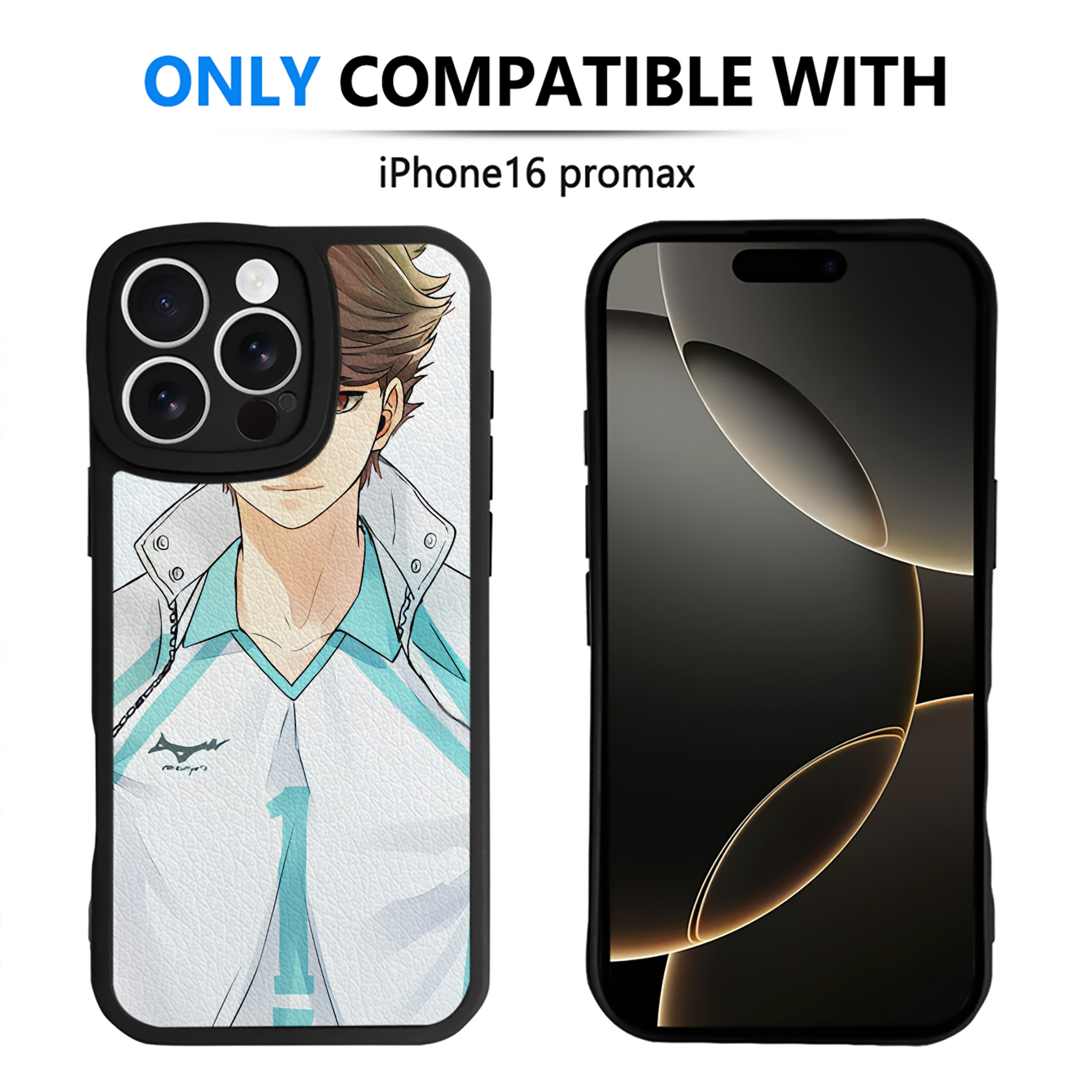 （画像用） ハイキュー!! Haikyu!! 【iPhone 16シリーズ対応】シリコンスマホケース（レザー調） 材質：シリコン